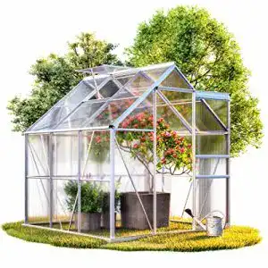 Gewächshaus mit Fundament Deuba Aluminium Gewächshaus 3,7m²