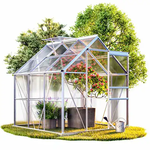 Gewächshaus mit Fundament Deuba Aluminium Gewächshaus 3,7m²