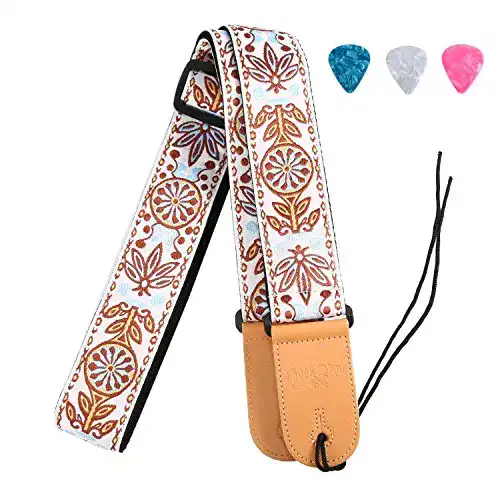 Gitarrengurt Amgaze Vintage Geflochtene Verstellbare Gurte