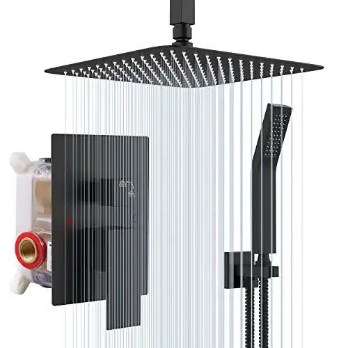 Unterputz-Duschsystem Rainsworth 10 Zoll Regendusche, eckig