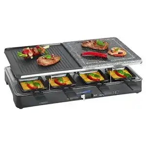 Raclette-Grill mit Steinplatte Clatronic RG 3518, inkl. 8 Pfännchen
