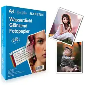 Fotopapier A4 Alaskaprint 100 Blatt Photopapier A4 hoch glänzend