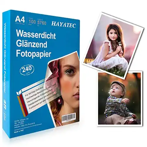Fotopapier A4 Alaskaprint 100 Blatt Photopapier A4 hoch glänzend