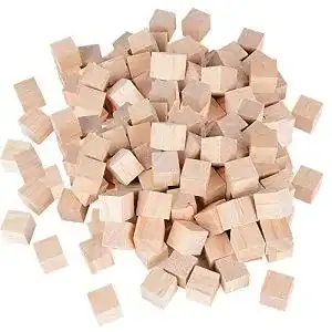 Holzwürfel DEOMOR 100 Stück Holz Würfel 20mm Blanko