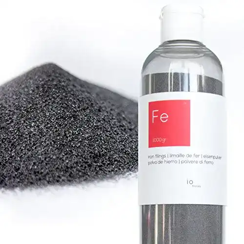 Eisenpulver iothinks 1kg hochwertig, Flasche mit Auslauf