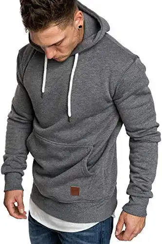 Hoodie Herren Amaci&Sons Herren Basic Kapuzenpullover Sweatjacke