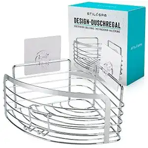 Duschablage Eck STILOSPA ® Duschregal ohne Bohren, Edelstahl