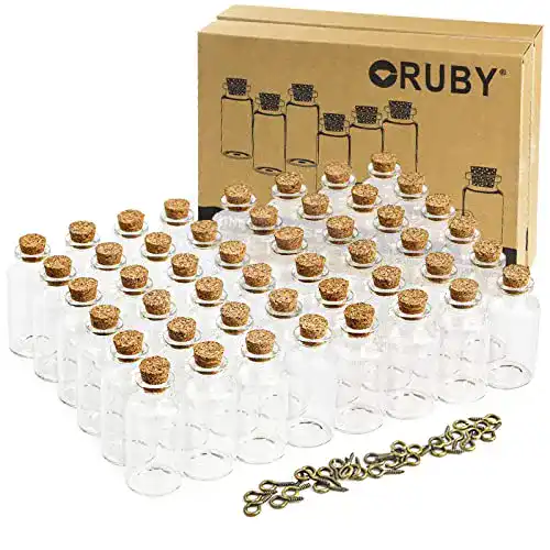 Die beste Glasfläschchen RUBY 48pcs 25ml Mini mit Korken 30 X 2026 Test Bestseller Glasfläschchen RUBY 48pcs 25ml Mini mit Korken 30 X