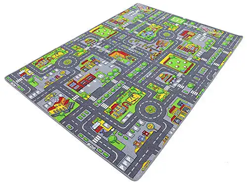 Spielteppich HEVO Stadt Mix Strassen, Kinderteppich 145×200 cm