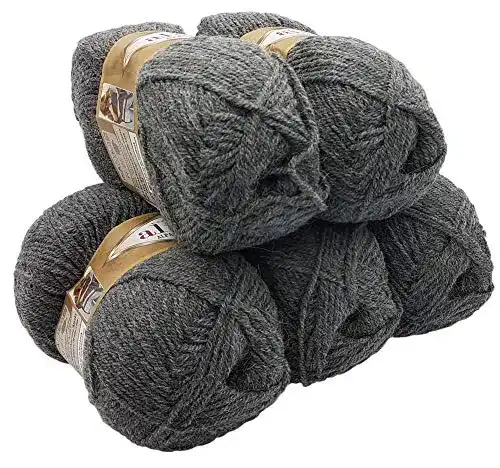 Alize-Wolle Alpaka Royal 5 x 100 Gramm Alize Strickwolle, 500 g