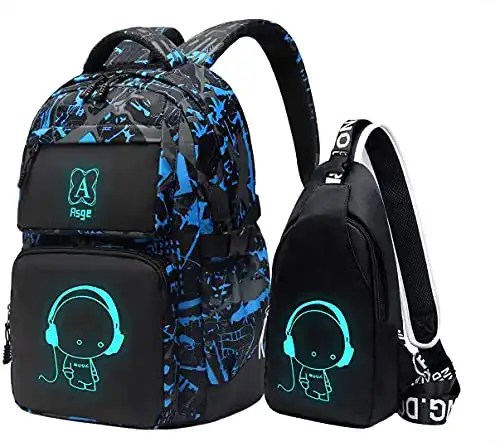 Schulranzen Asge Rucksack, Schultertaschen Set