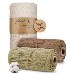 Baumwollgarn goldmariechen Premium Makramee Garn 3er Set