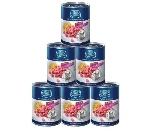 Dehner-Katzenfutter Dehner Selection Senior, Lamm und Hirse, 6x