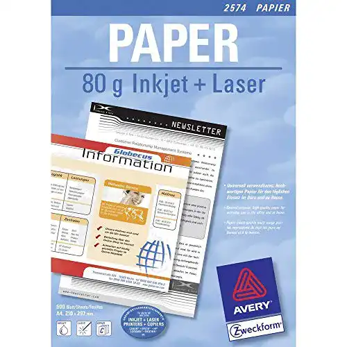 Druckerpapier AVERY Zweckform 2574, 500 Blatt, hochweiß, 1 Pack
