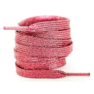 Pinke Schnürsenkel Glamlaces Flache Schnürsenkel für Sportschuhe