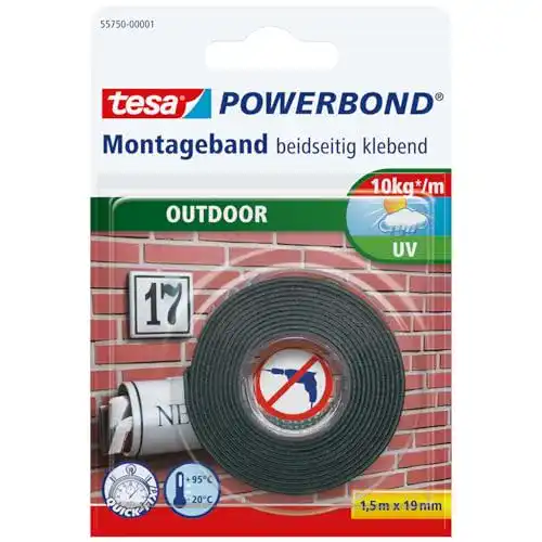 Tesa Powerbond tesa Outdoor – Doppelseitiges Montageband