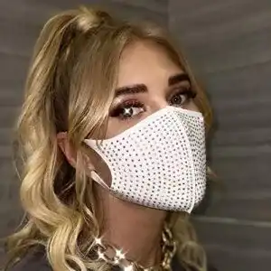 Mundschutz mit Glitzer IYOU Glänzende Maskerade Kristallmaske