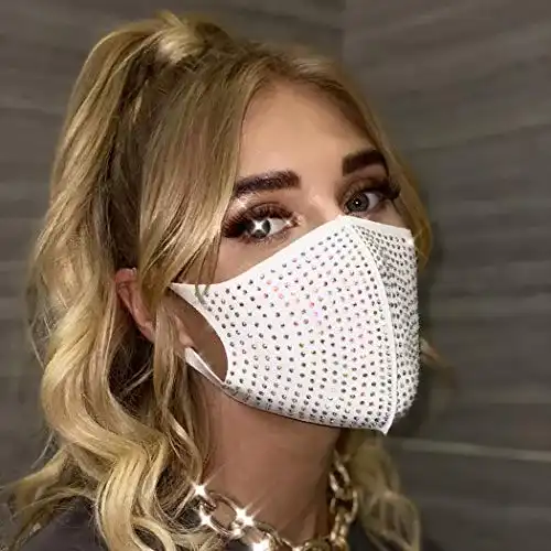 Mundschutz mit Glitzer IYOU Glänzende Maskerade Kristallmaske