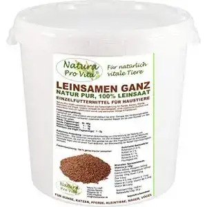 Leinsamen Pferd Natura Pro Vita Leinsamen für Pferde, 5kg Eimer