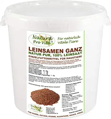 Leinsamen Pferd Natura Pro Vita Leinsamen für Pferde, 5kg Eimer