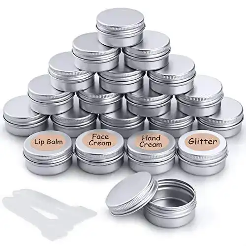 Leere Dose MELLIEX 20 Stück Aluminium Leer Döschen Rund Reise