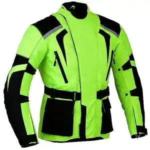 Motorradjacke Damen GEARX Grüne Motorradjacke, hochsichtbar