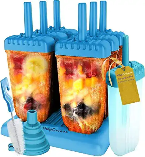 Eis-am-Stiel-Formen HelpCuisine ® 6 Stück mit Reinigungsbürste