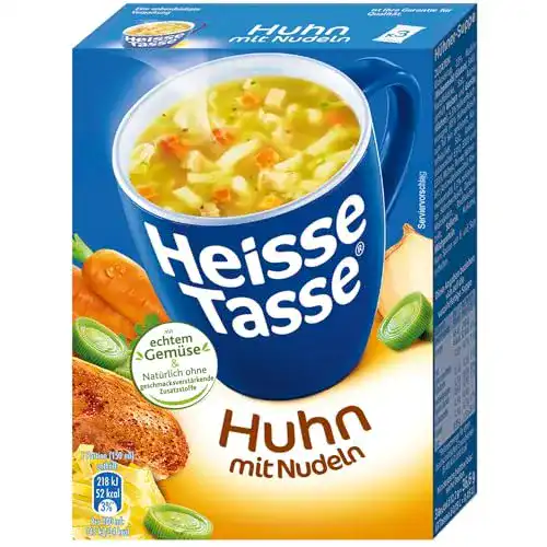 Heisse Tasse Erasco Huhn, Der perfekte Suppen-Snack