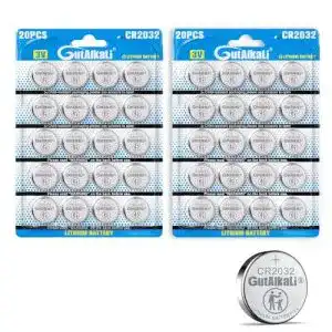 CR2032 GutAlkaLi CR 2032 Batterien Lithium Knopfzellen, 40er Pack
