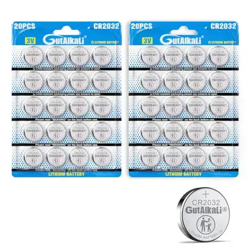 CR2032 GutAlkaLi CR 2032 Batterien Lithium Knopfzellen, 40er Pack