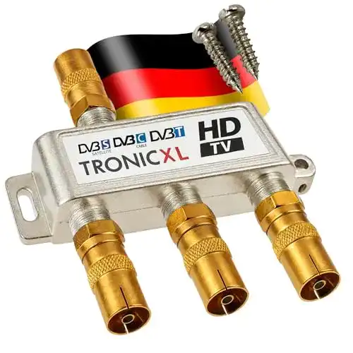 Sat-Verteiler 3-fach TronicXL Premium Koax Antennenverteiler