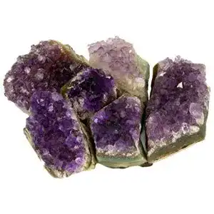 Amethyst-Drusenstück Metavio Amethyst Kristalle 6 Stück