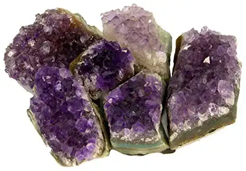Amethyst-Drusenstück Metavio Amethyst Kristalle 6 Stück