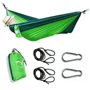 Hängematte HAWK OUTDOORS Ultraleicht, 2 Karabiner + 2 Seile