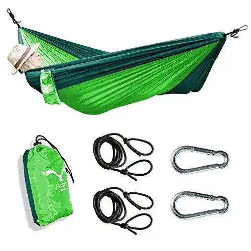 Die beste Hängematte HAWK OUTDOORS Ultraleicht, 2 Karabiner + 2 Seile 2026 Test Bestseller Hängematte HAWK OUTDOORS Ultraleicht, 2 Karabiner + 2 Seile