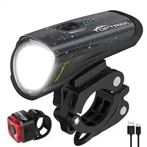 Fahrradbeleuchtung USB toptrek Fahrradlicht Set, LED
