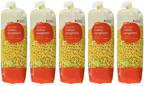 Eiernudeln tegut… Reinheitsversprechen Gabelspaghetti, 5 x 500 g