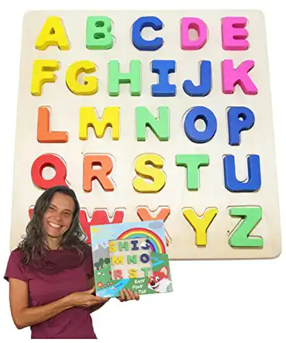 Buchstaben-Puzzle EasY FoxY ToY Alphabet-ABC-Holz-Puzzle