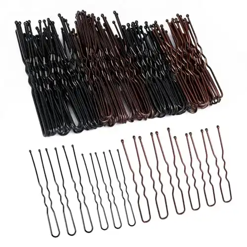 Haarnadeln Yoosso 200 Stück , 5cm&6cm Bobby Pins Braun Metall