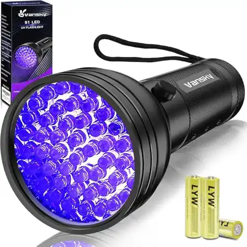 UV-Taschenlampe Vansky UV Schwarzlicht mit 51 LEDs