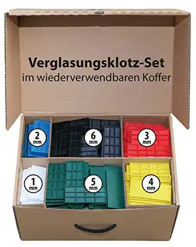 Verglasungsklötze Fux Set Unterleger, Distanzklötze 600 Stk.