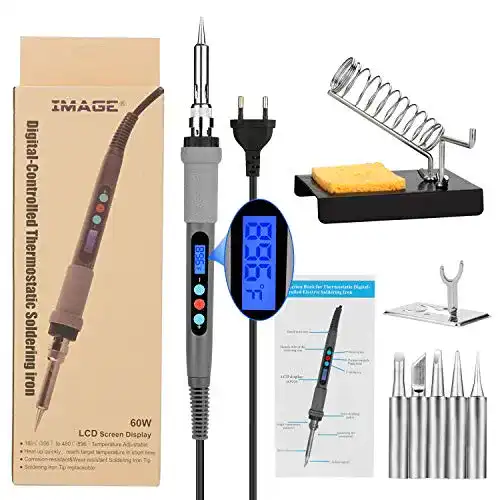Brandmalerei-Set IMAGE Lötkolben Set, 4 in 1 Lötset 60W mit LCD