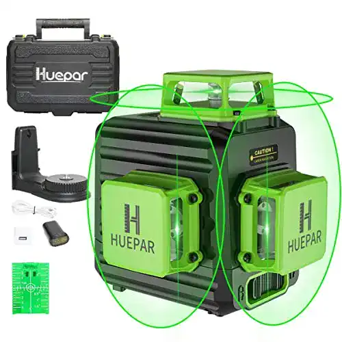 Kreuzlinienlaser mit Stativ HUEPAR 3 x 360 selbstnivellierend