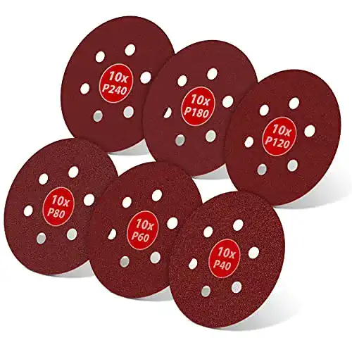 Schleifscheiben 150 mm KSP-Tec ® 150mm Schleifpapier 60 Stück