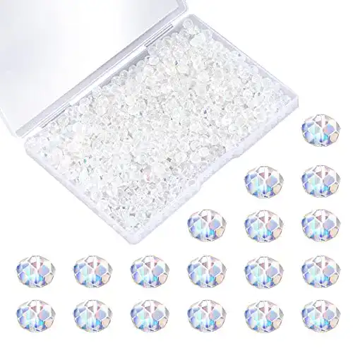 Glaskristalle AIEX 800 Stück Facettierte Glasperlen, 6mm