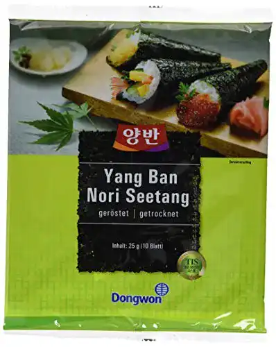 Nori-Blätter Dongwon Seetang, geröstet, für Sushi (1 x 25 g)