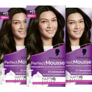Haarfarbe dunkelbraun Perfect Mousse Schwarzkopf Permanent