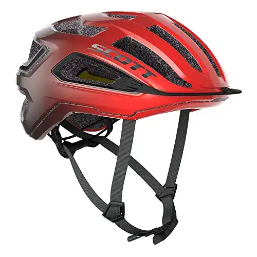 Rennradhelm Herren Scott 288584-2018-010 Helm, Fiery Red, L
