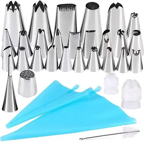 Silikon-Spritzbeutel Gyvazla 32 Stücke Spritztüllen Set, 27 Aufsätze