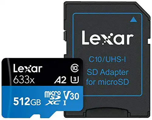microSD (512 GB) Lexar High-Performance 633x 512GB microSDXC